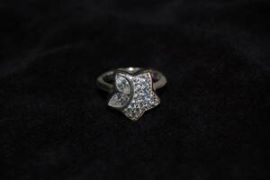 Prompt decision! Follifollie Star Silver Ring # 11.5
