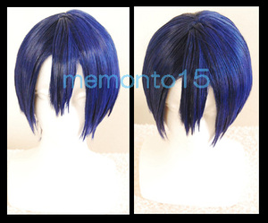 Blue blue heat -resistant short wig Uta ☆ Prince -sama ♪ Makoto Holy River Uta Preco Cosplay Costume Set