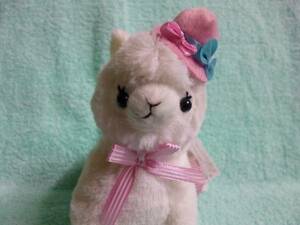 ★ Alpaca small ★ New animal toy stuffed toy ★ Alpa Cassolab Hat ★ White ★