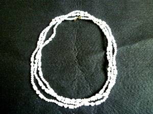 Miriam Haskell ◆ White glass long necklace Huskel white