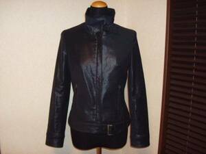 Beauty Michelkran Made in Japan Black Glossy High quality Belt Jacket No. 36 S S