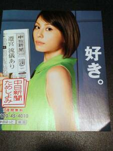 Leaflet Ryoko Yonekura Chunichi Shimbun