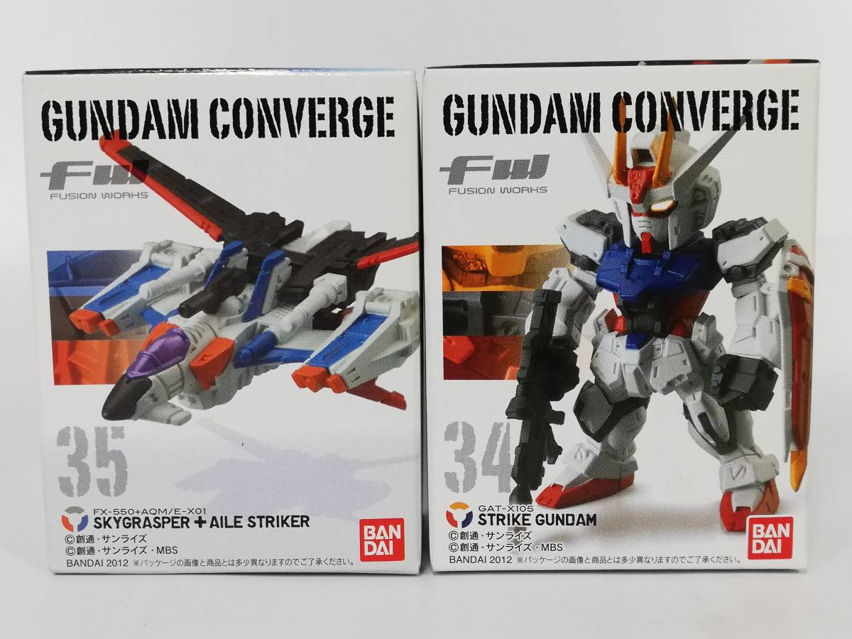 Strike Gundam Sky Glasper + Ale Striker Mobile Suit Gundam SEED Gundam Converge Bandai Used Unpoppy Figure