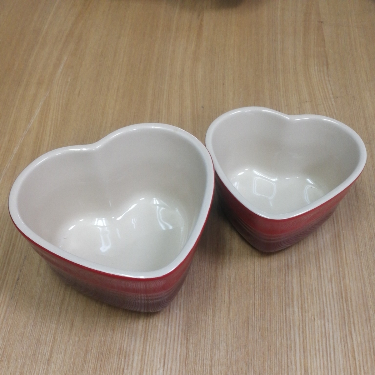 Le Creuset/Heart type/Ramkandamur [Red/2 customers] Pottery/tableware/no lid