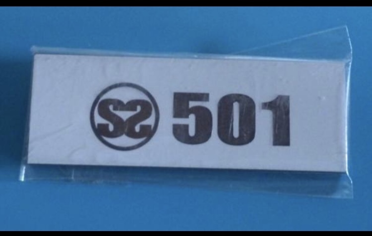 SS501 nameplate name tag name tag white double E