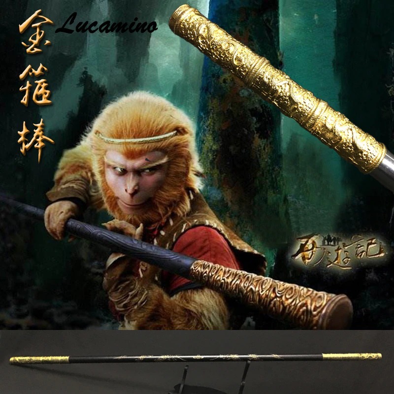 [☆ New / Free Shipping] Full -scale specifications Nishito Nishiyuki Son Goku Goku Wooden Durable Movie Cosplay Weapon Director Kung Fu Temple Chinese Martial Arts 170cm