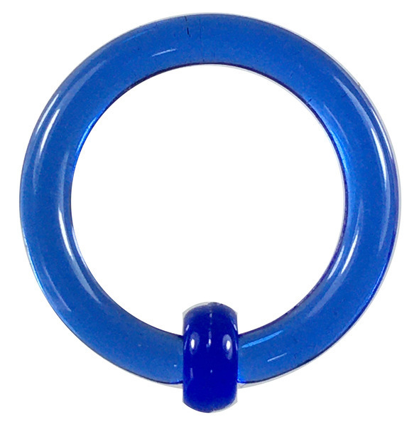 Acrylic Body Pierce Captive Bead Ring Blue 12G