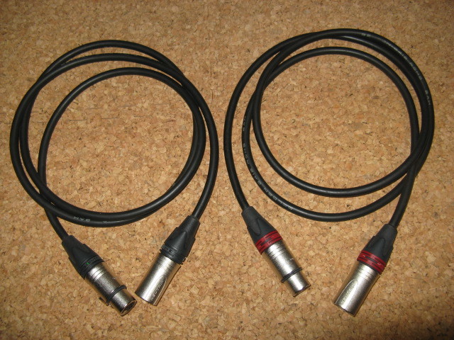 BELDEN8412/Velden/XLR cable approx. 1.4m2 set (red and black) used goods/Neutrik Neutrick
