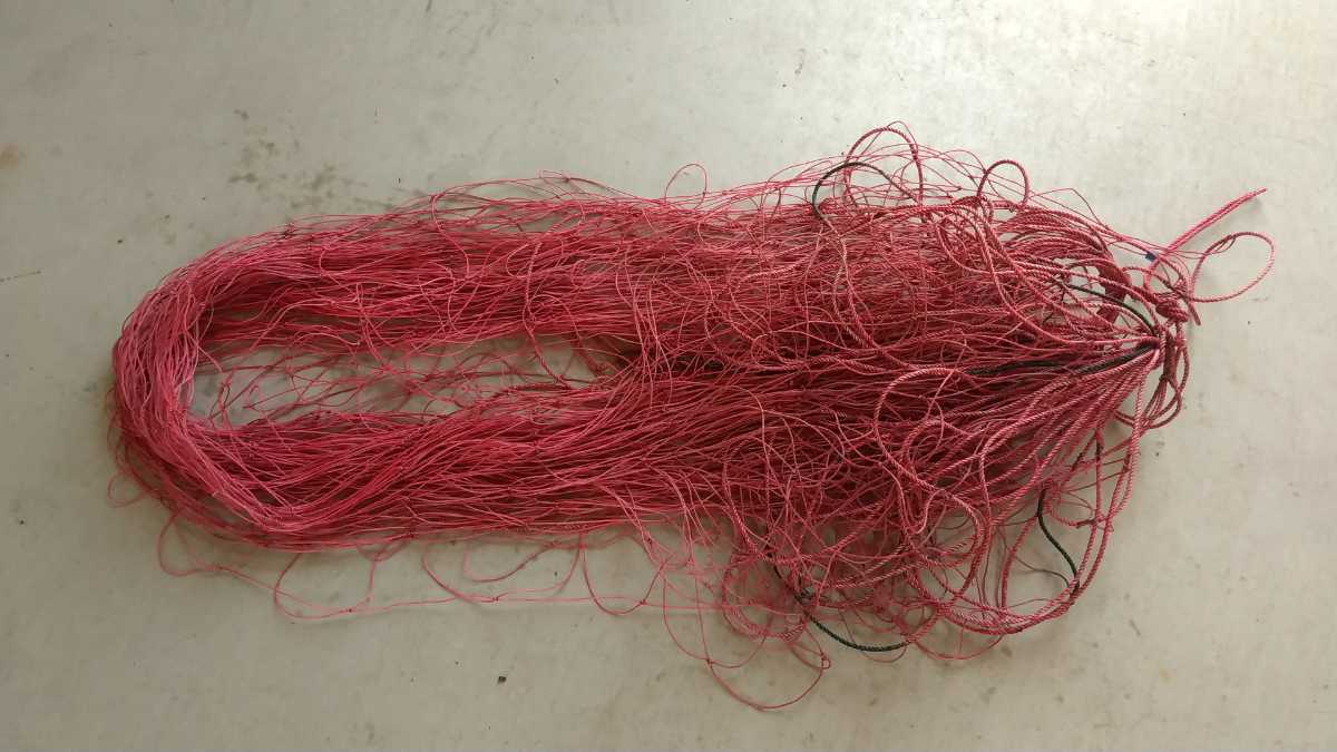 Used glue net, repaired seaweed net, 1.6m x 18m (red) 10 sheets
