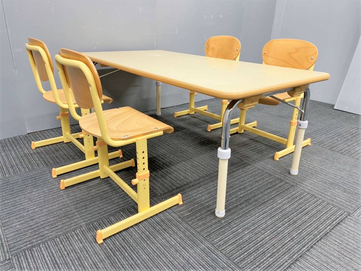 ◆ There is an area compatible with our own flights ◆ Bipolar 1557 ◆ Miki Kogyo Made of Folding Table for Children ◆ Mess Set Made of Mus Set ◆ Infant Chair 4 Legs ◆ Total 5 points ◆ Kindergarten nursery school care center, etc.