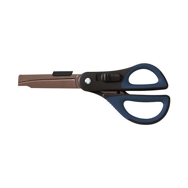 (Summary) KOKUYO 2WAY Scissors (Hakoake) Titanium / Groulless Blade 65mm Black Rado-PT410D 1 piece [× 5 sets]