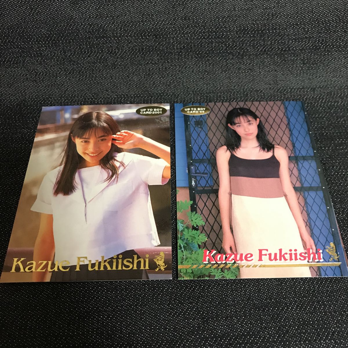 【'99 '01 UP TO BOY】Kazue Fukiishi 2 Trading Cards Set