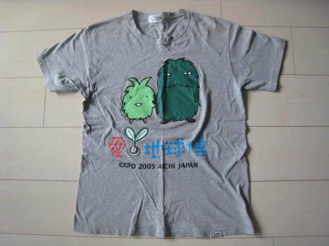 Prompt decision ★ [Commemorative T -shirt] EXPO 2005 AICHI JAPAN Love/Earth Expo Morizo ​​Kikkoro Short Sleeve T -shirt/Men's S/Men's Gray