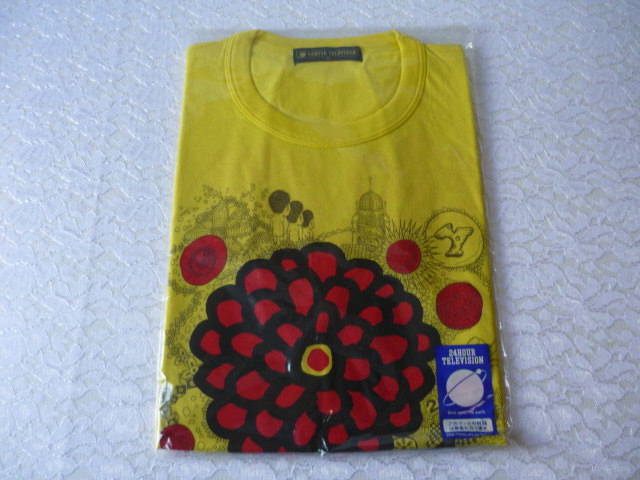 24 Hours TV 2013 Chari T -shirt Yellow M size ☆ Satoshi Ono Yayoi Kusama Design