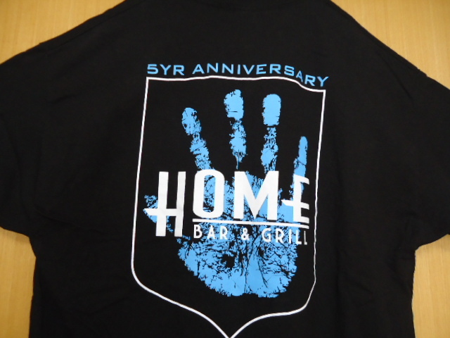 Hawaii HOME BAR &amp; GRILL 5th Anniversary T -shirt Black XXL