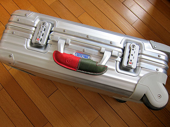 [Supreme] Leather handle cover GREEN &amp; RED for RIMOWA!